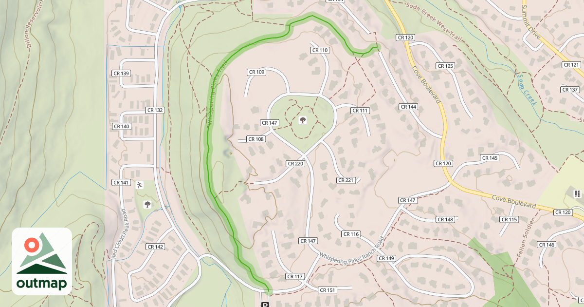 Map of Whispering Pines Trail