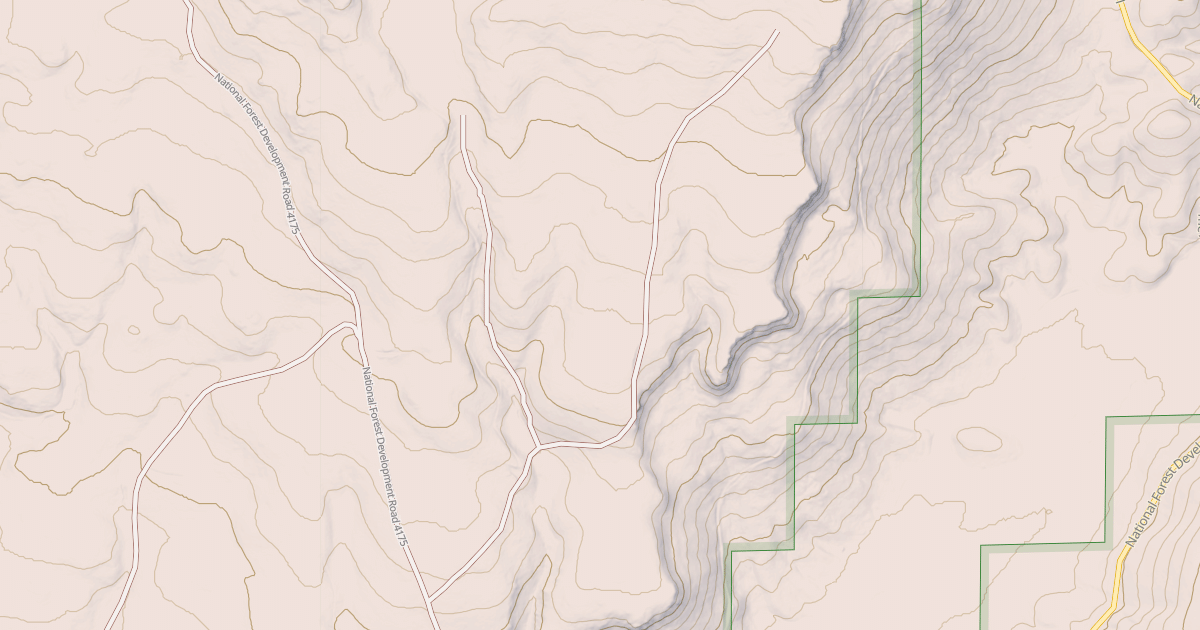 Map preview of USFS National Forest System Roads {00BF92F2-A6D0-4CD1-B315-D625E634868A}