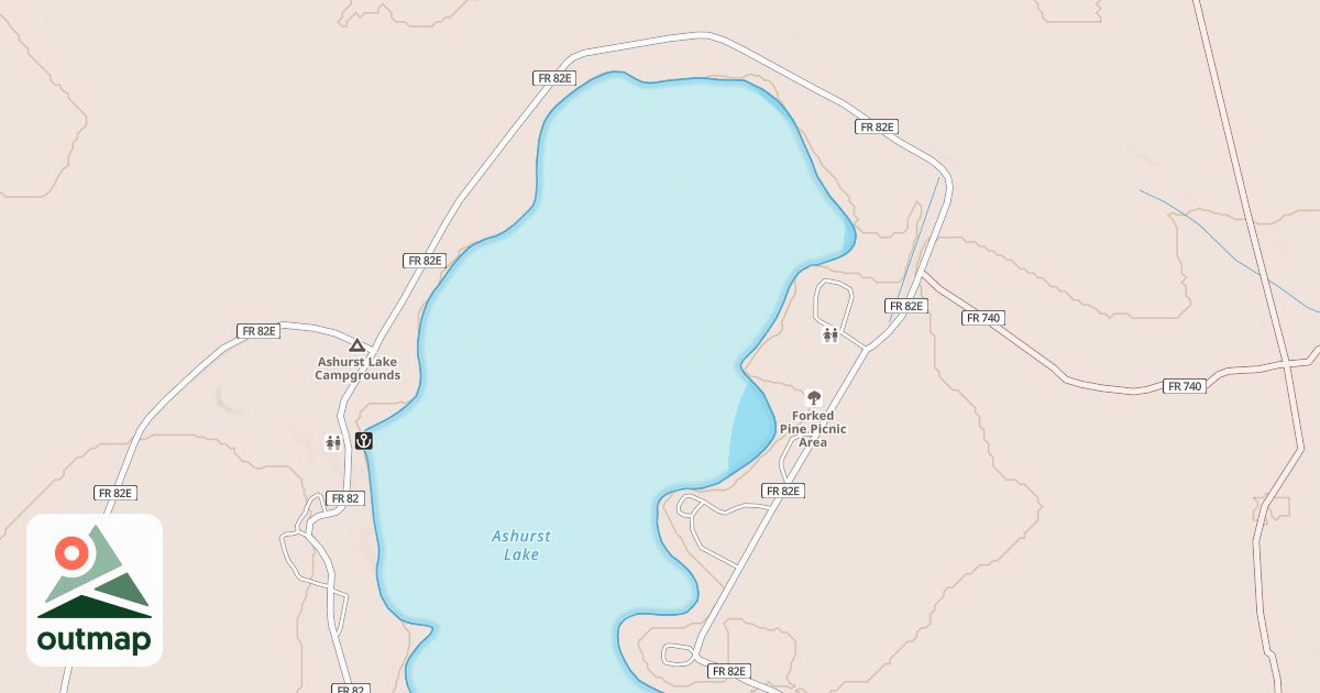 Map of ASHURST LAKE