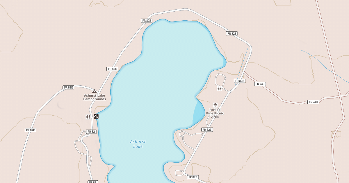 Map preview of ASHURST LAKE