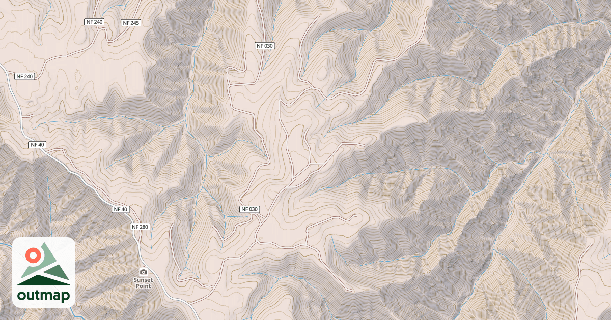 Map of HARD-TO-GET-TO RIDGE