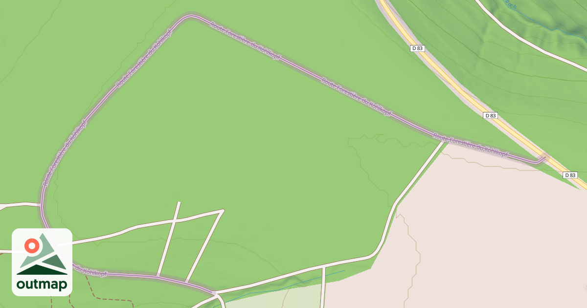 Map of Route Forestière du Kohlkopf
