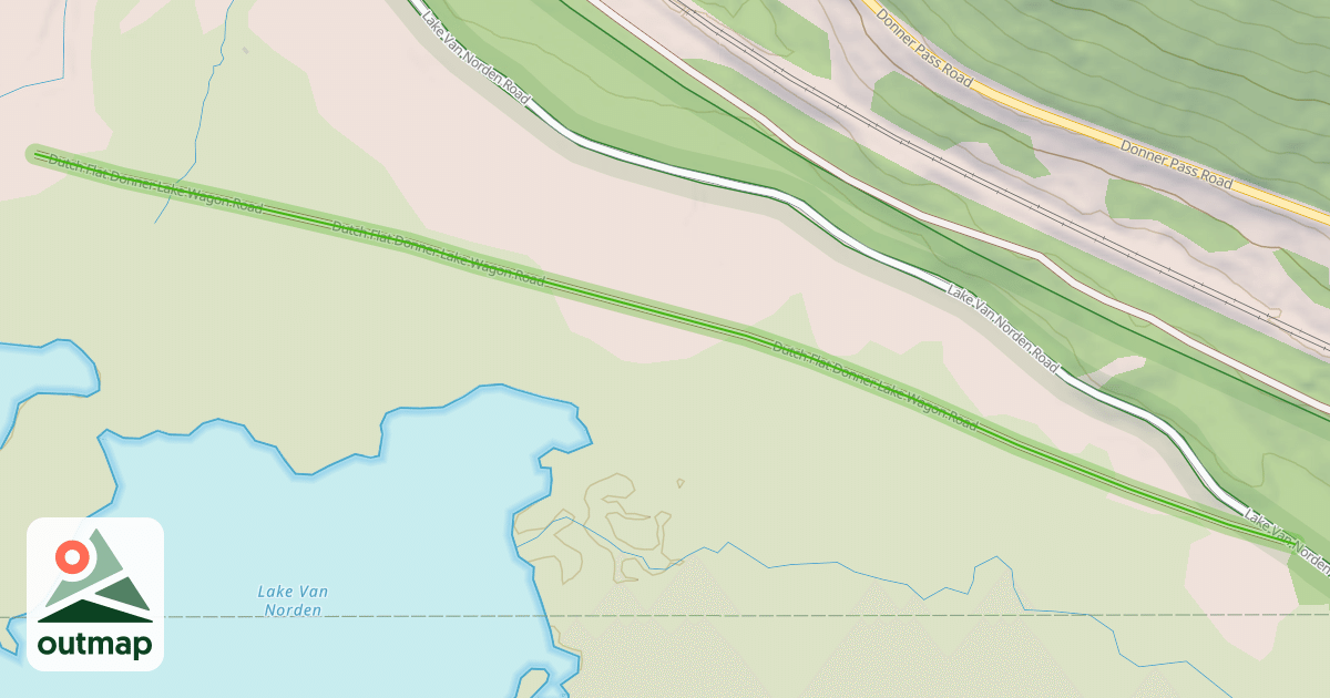 Map of Dutch Flat Donner Lake Wagon Road