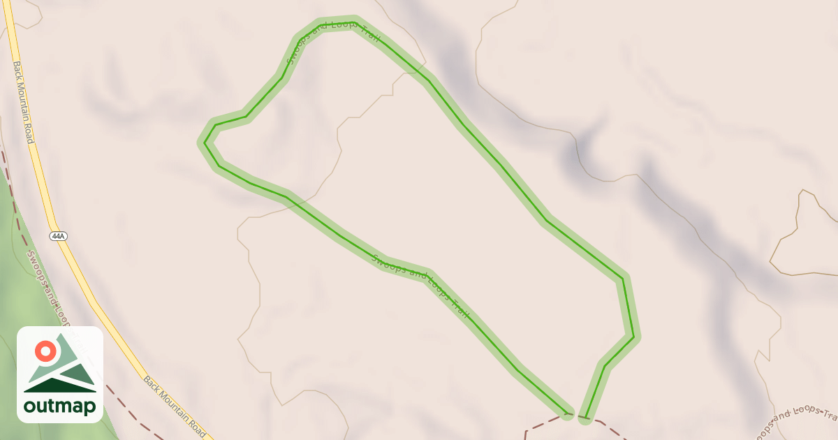 Map of Swoops and Loops Trail
