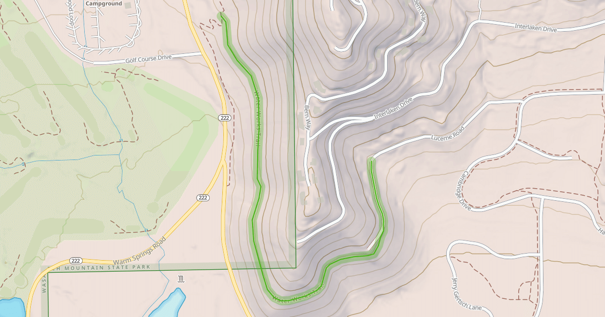 Map preview of Water Works Trail