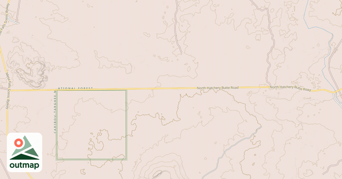 Map of N HATCHERY BUTTE