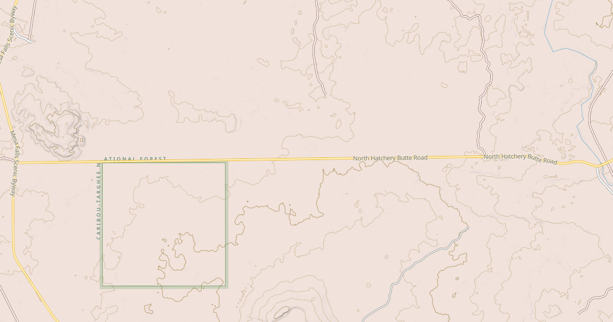 Map preview of N HATCHERY BUTTE
