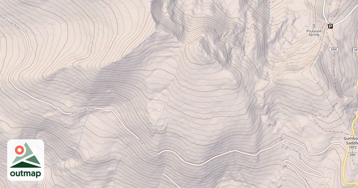 Map of BLUE DIVIDE