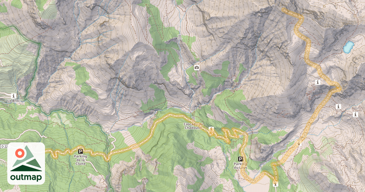 Map of Mont Pelat — La Chaup