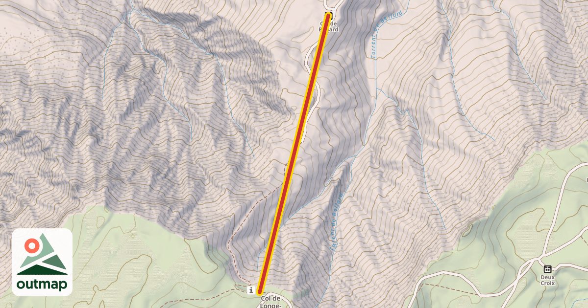 Map of Col de Bellard
