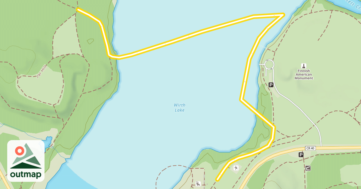 Map of Wirth Lake Trail