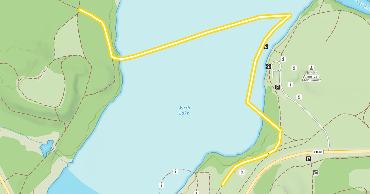Map preview of Wirth Lake Trail
