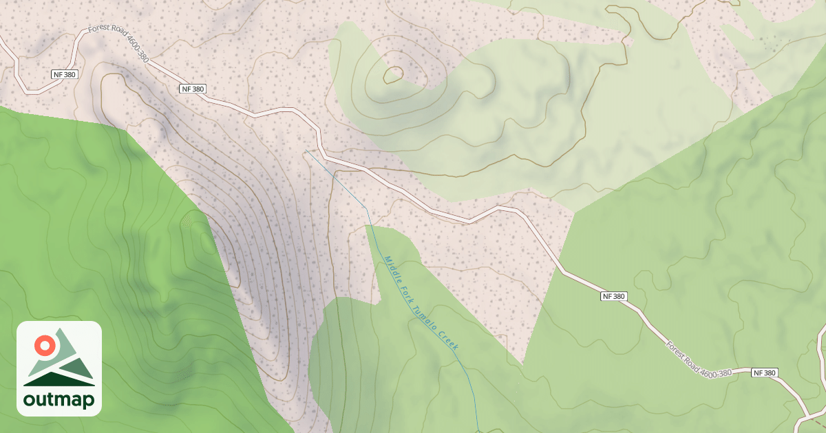 Map of BROKEN TOP