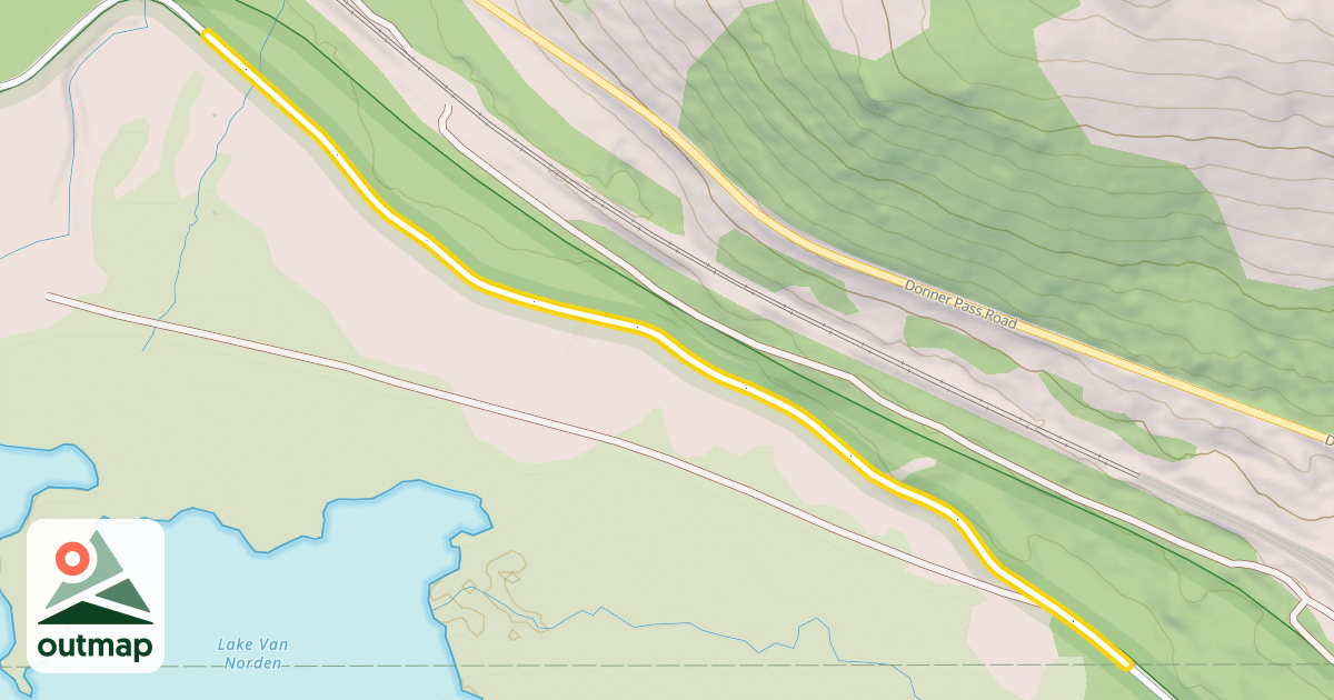 Map of Lake Van Norden Road