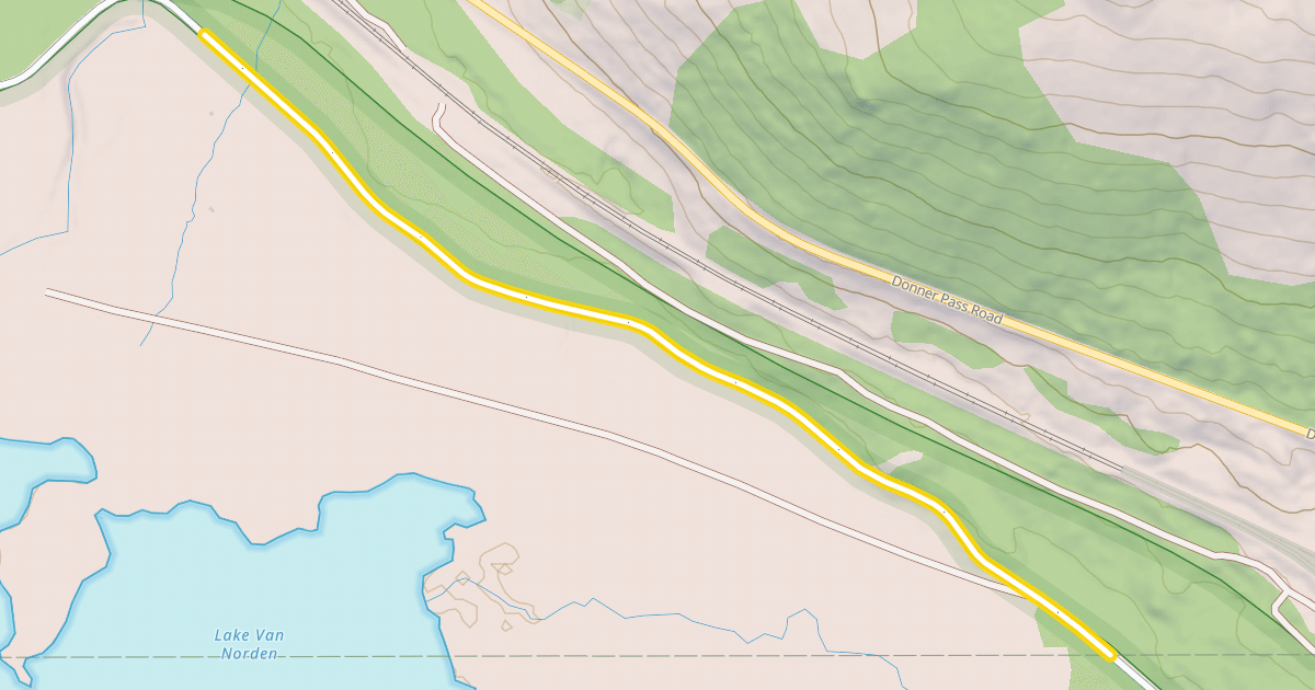 Map preview of Lake Van Norden Road