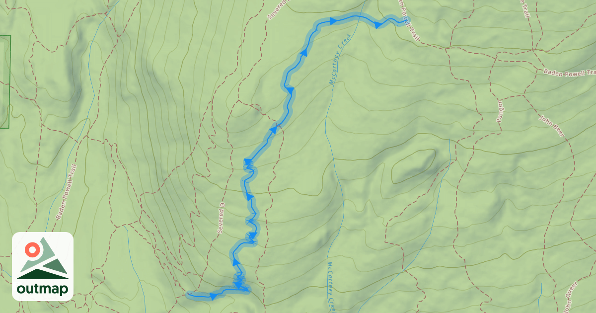 Map of Good Sir Martin Trail