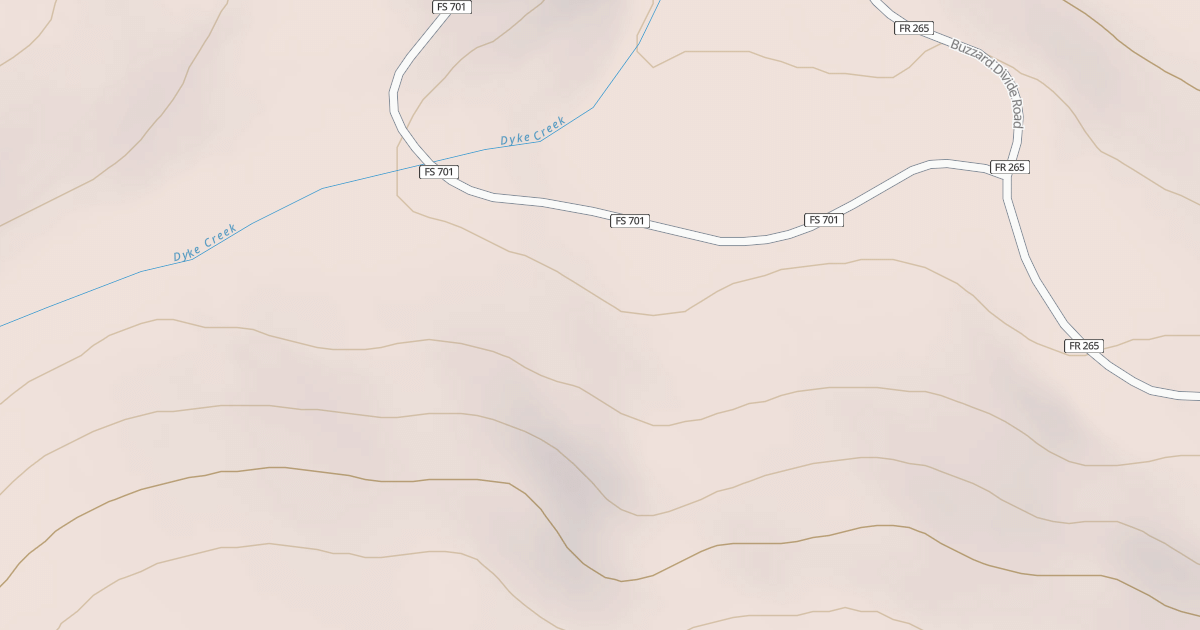 Map preview of OLD DYKE CREEK C.G.