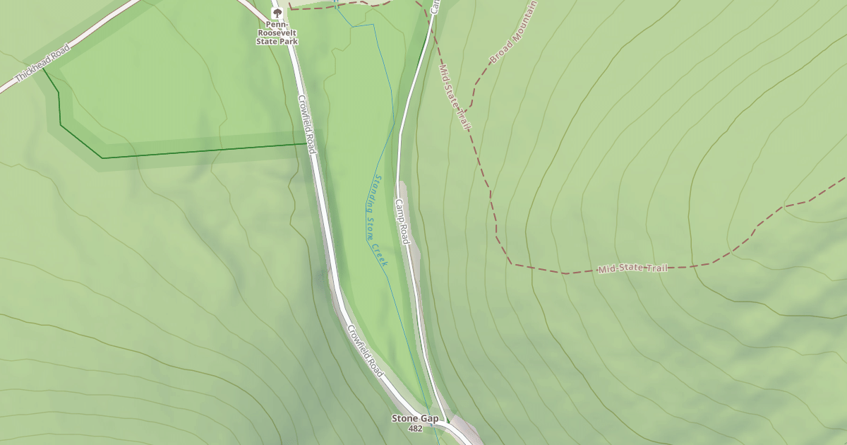 Map preview of Rothrock State Forest Seven Mountains Snowmobile Trails
