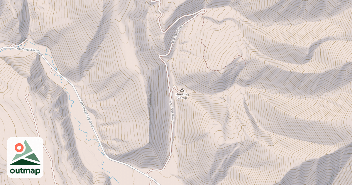 Map of BUG CREEK