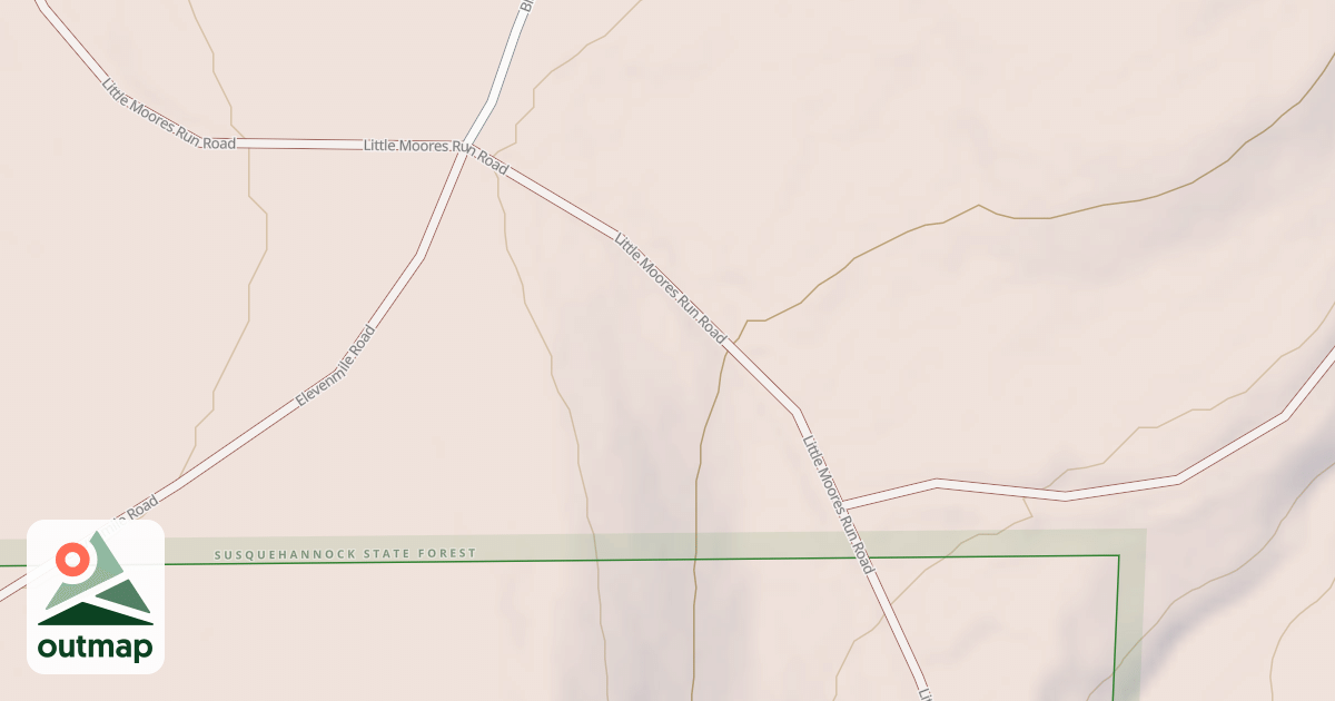 Map of Susquehannock State Forest Snowmobile Trails