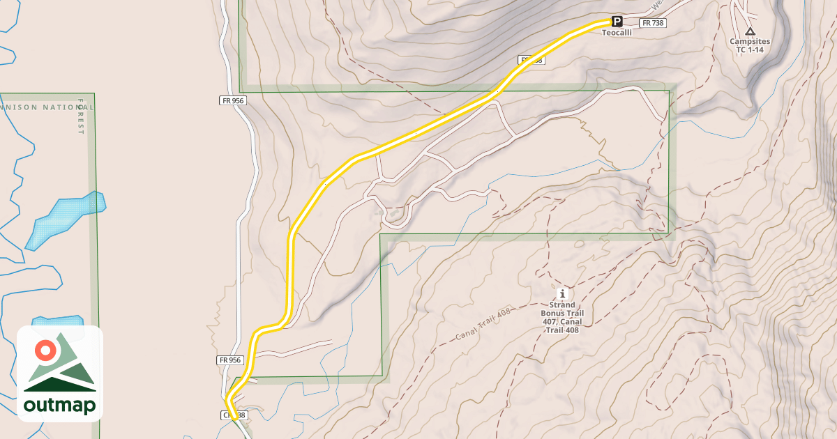 Map of Brush Creek Road 738