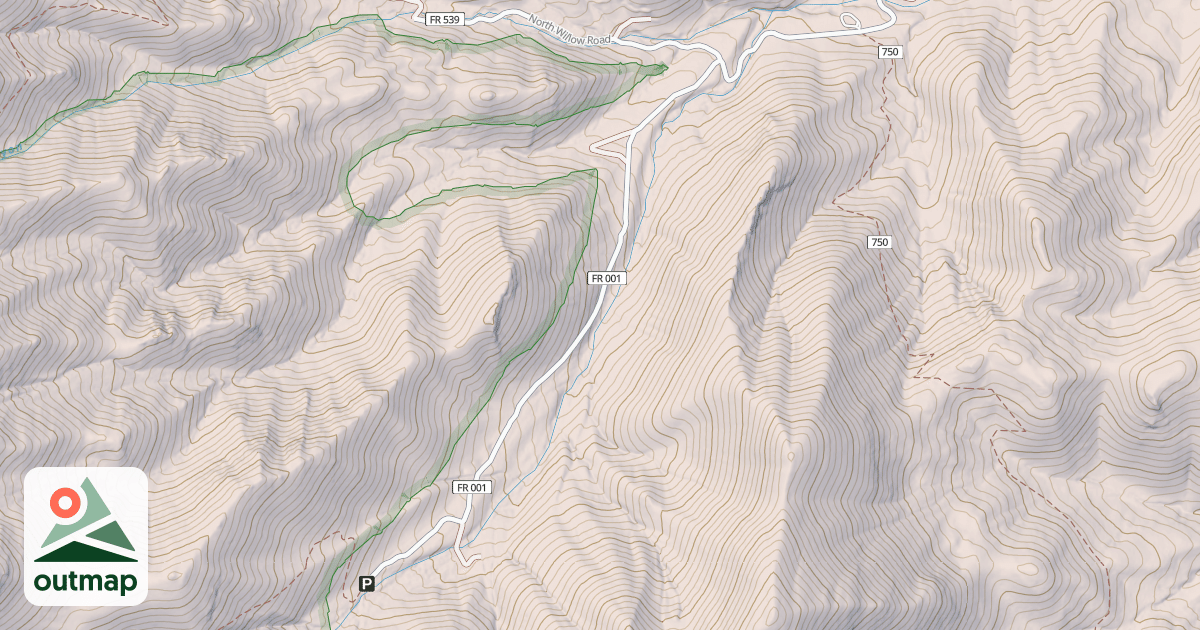 Map of NORTH WILLOW CANYON