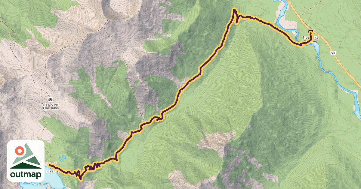 Map of Floe Lake Trail