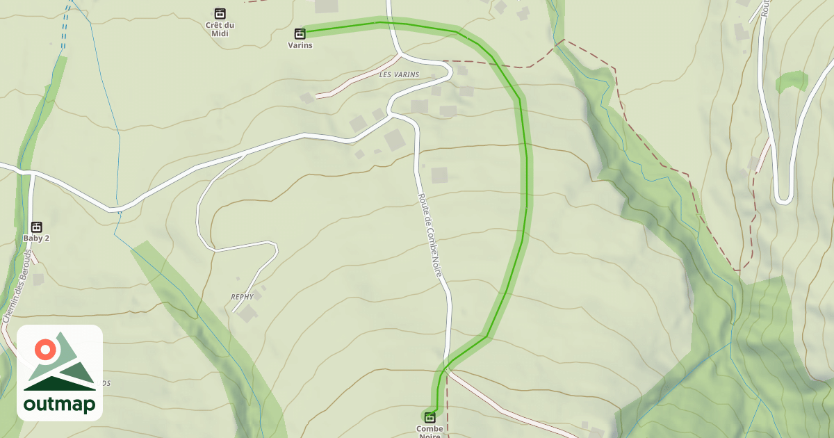 Map of Combe Noire