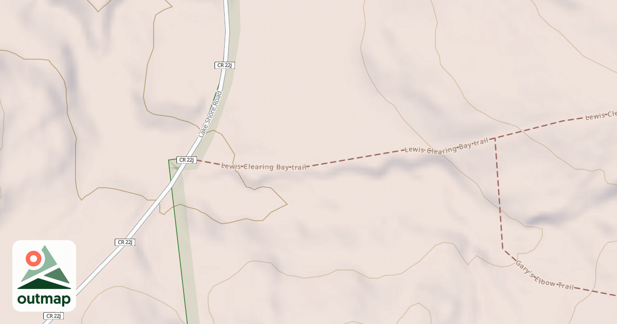 Map of Lewis Clearing Bay Trail