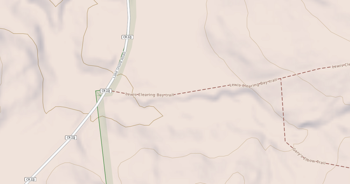 Map preview of Lewis Clearing Bay Trail