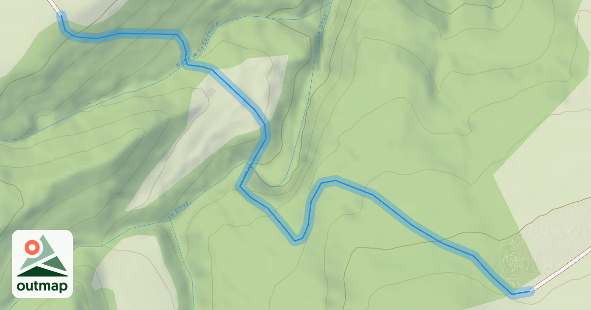 Map of Sentier de l'Hodié à Comberlin