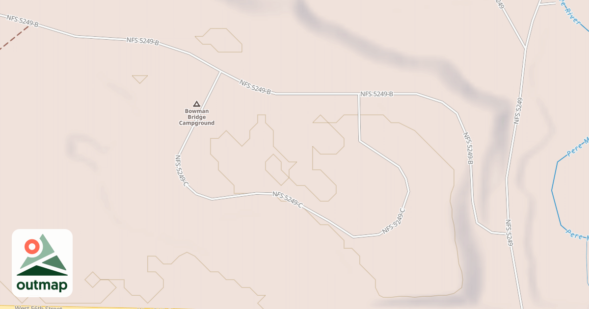 Map of BOWMAN CAMP LOOP