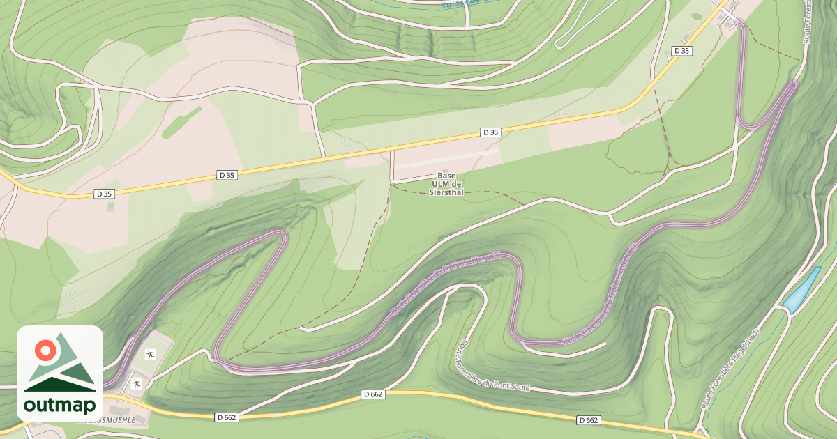 Map of Route Forestière du Frohmuehlerwald