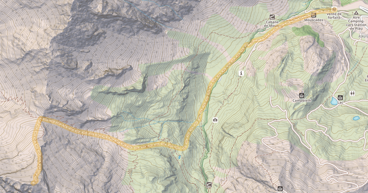 Map preview of Soum des Salettes ou Pic des Aguilous — Piau Engaly