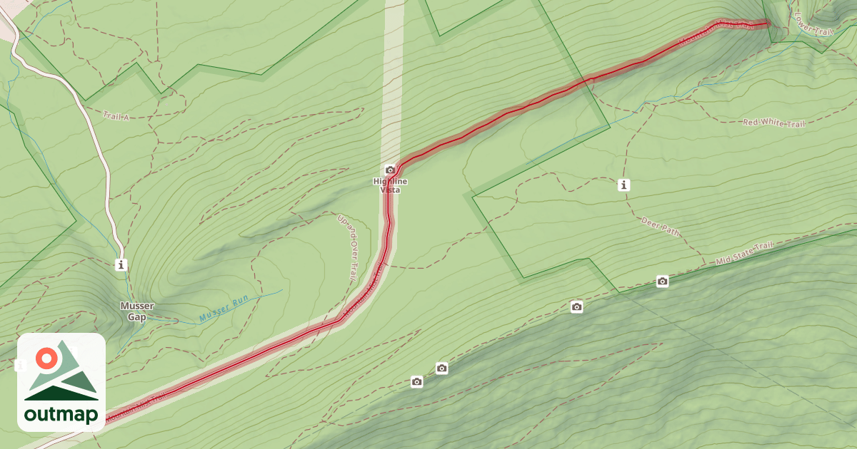 Map of Mountain Mist Trail