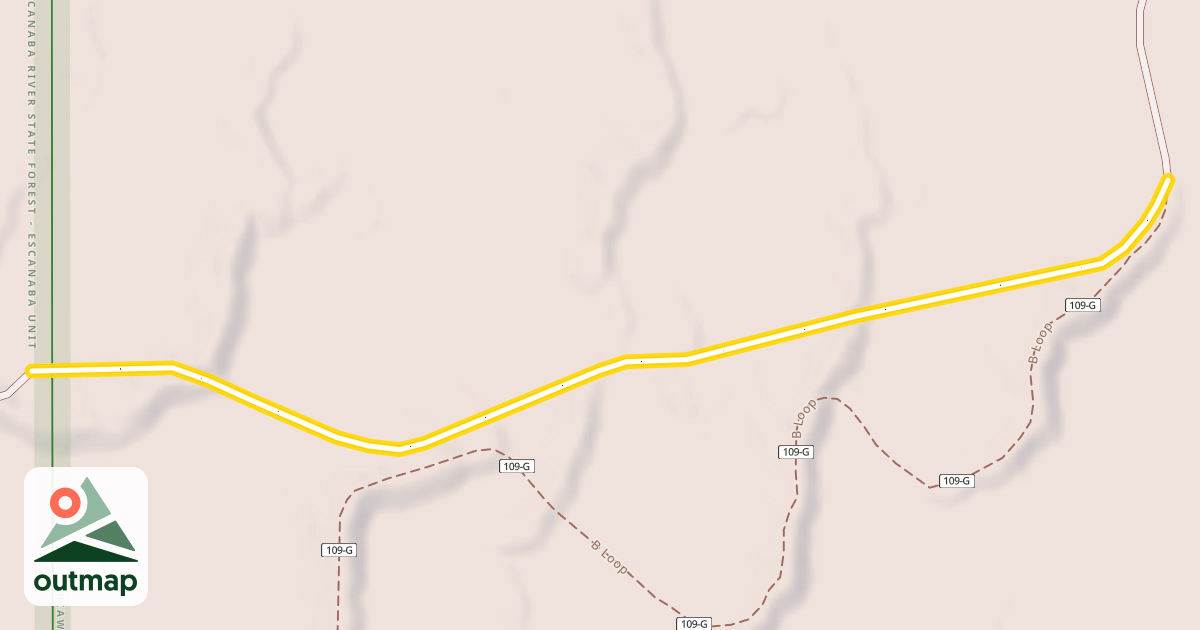 Map of Inman Creek Spur B