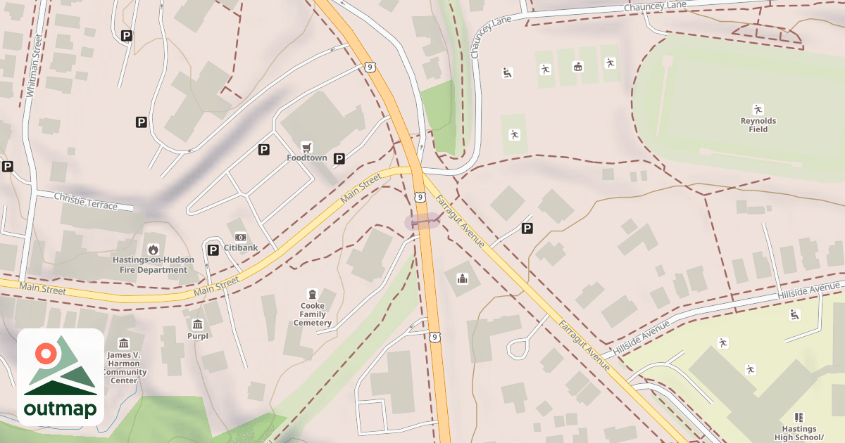Map of North Broadway Crosswalk