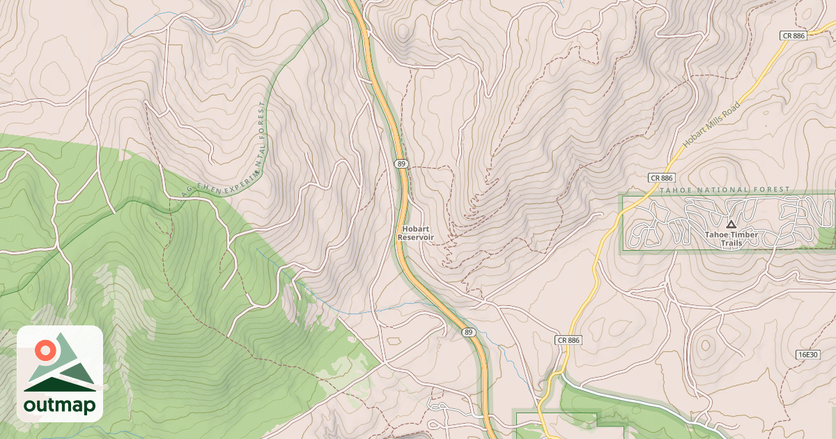 Map of Big Sagehen Ohv
