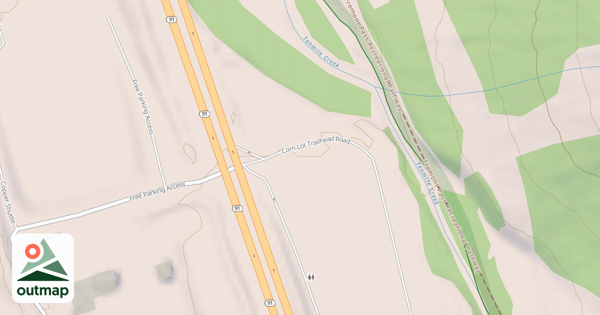 Map of CORN LOT TRAILHEAD