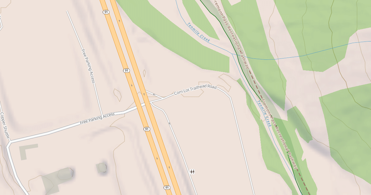 Map preview of CORN LOT TRAILHEAD