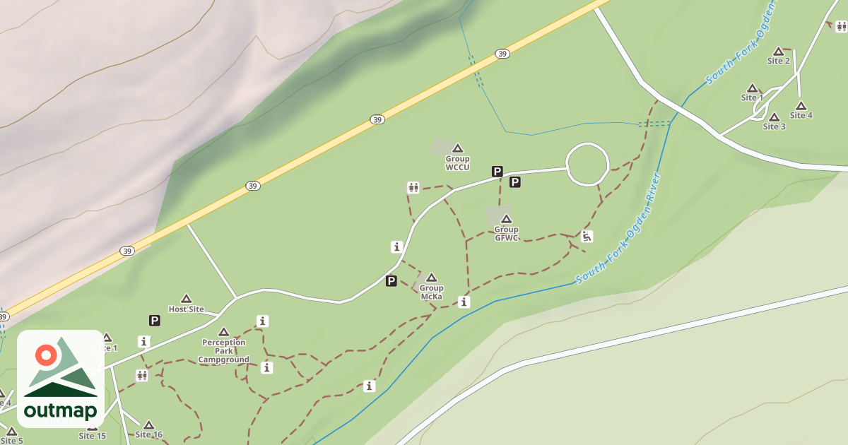 Map of PERCEPTION PARK - GROUP AREA