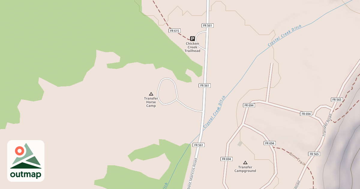 Map of TRANSFER HORSE CAMPING