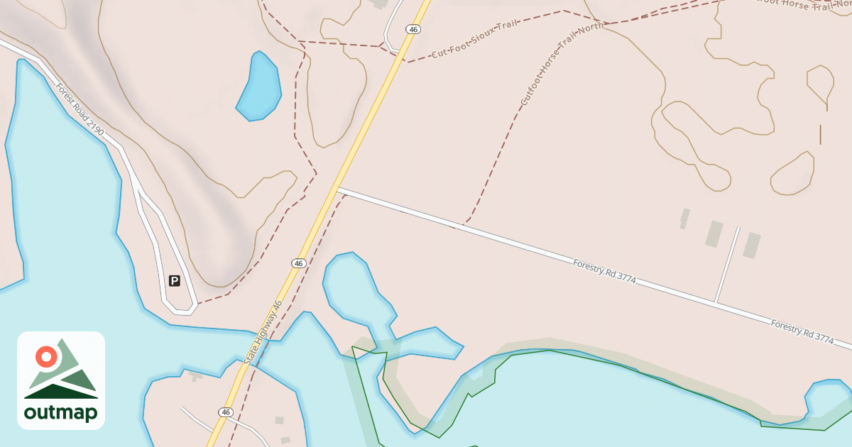 Map of Avenue Of Pines Snowmobile Tr