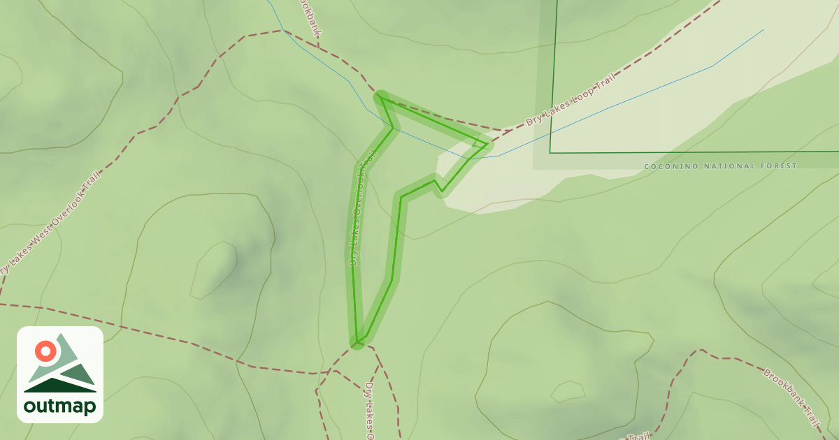 Map of Dry Lakes Overlook Trail