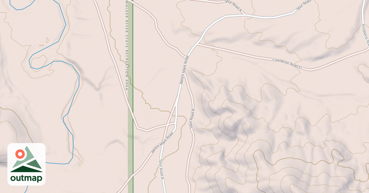 Map of BENCH MARK ROAD