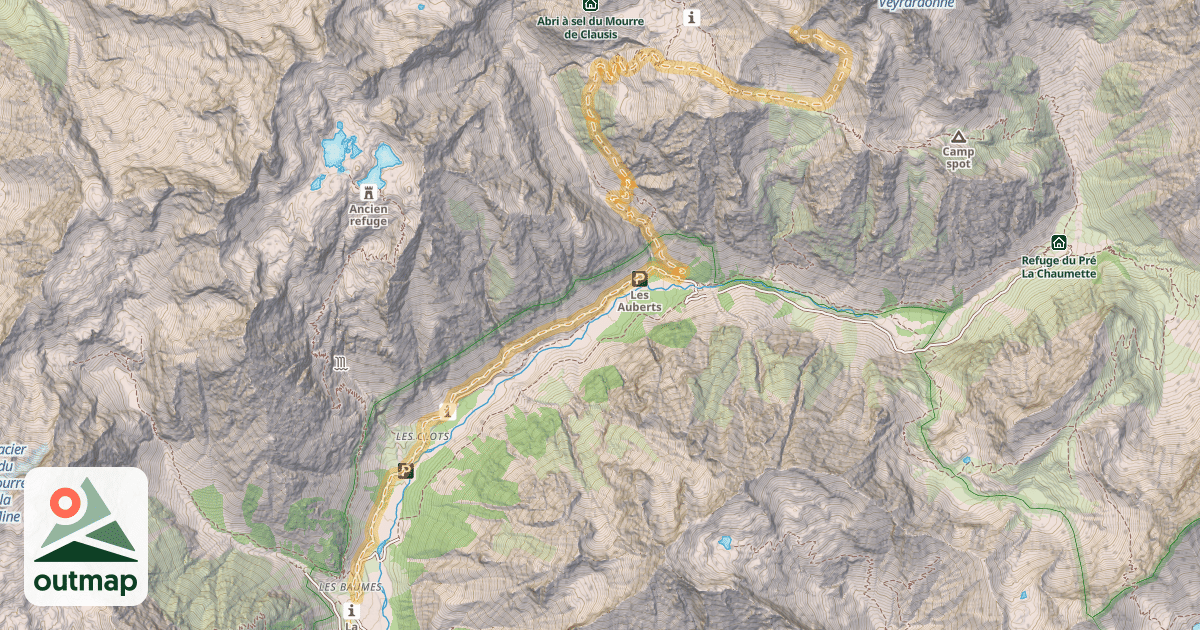 Map of Les Cros de Sirac — Les Baumes