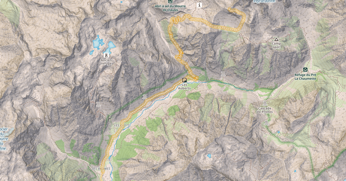 Map preview of Les Cros de Sirac — Les Baumes