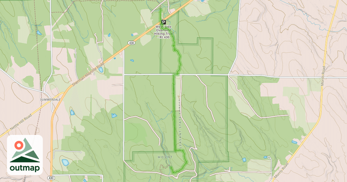 Map of Fred J. Cusimano Westside Overland Trail