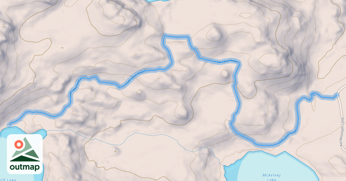 Map of Cliff Lake Road
