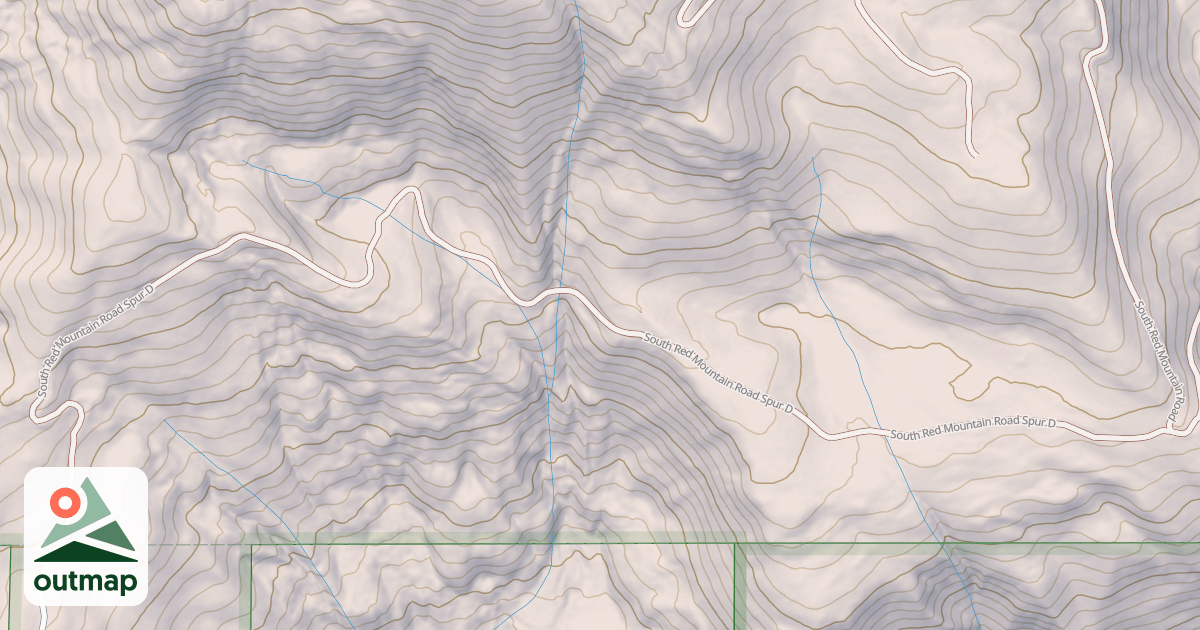 Map of SOUTH RED MTN